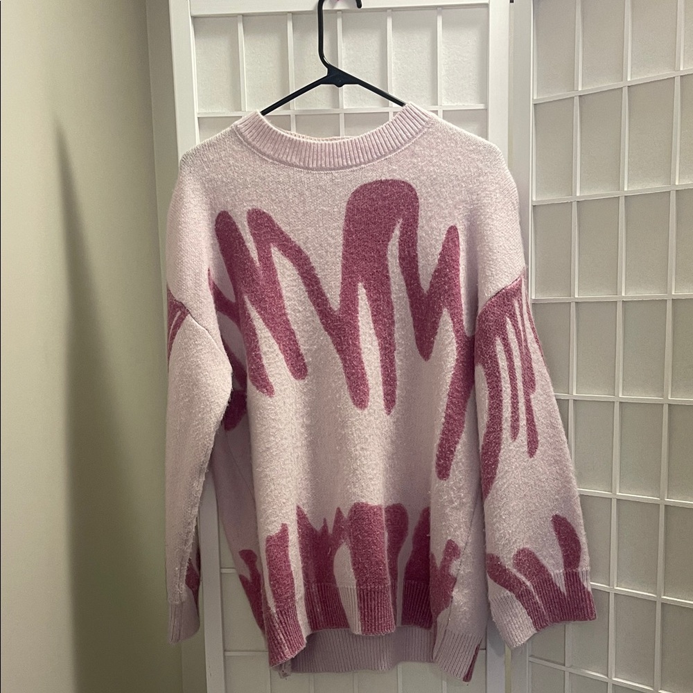 Pink and purple cozy sweater